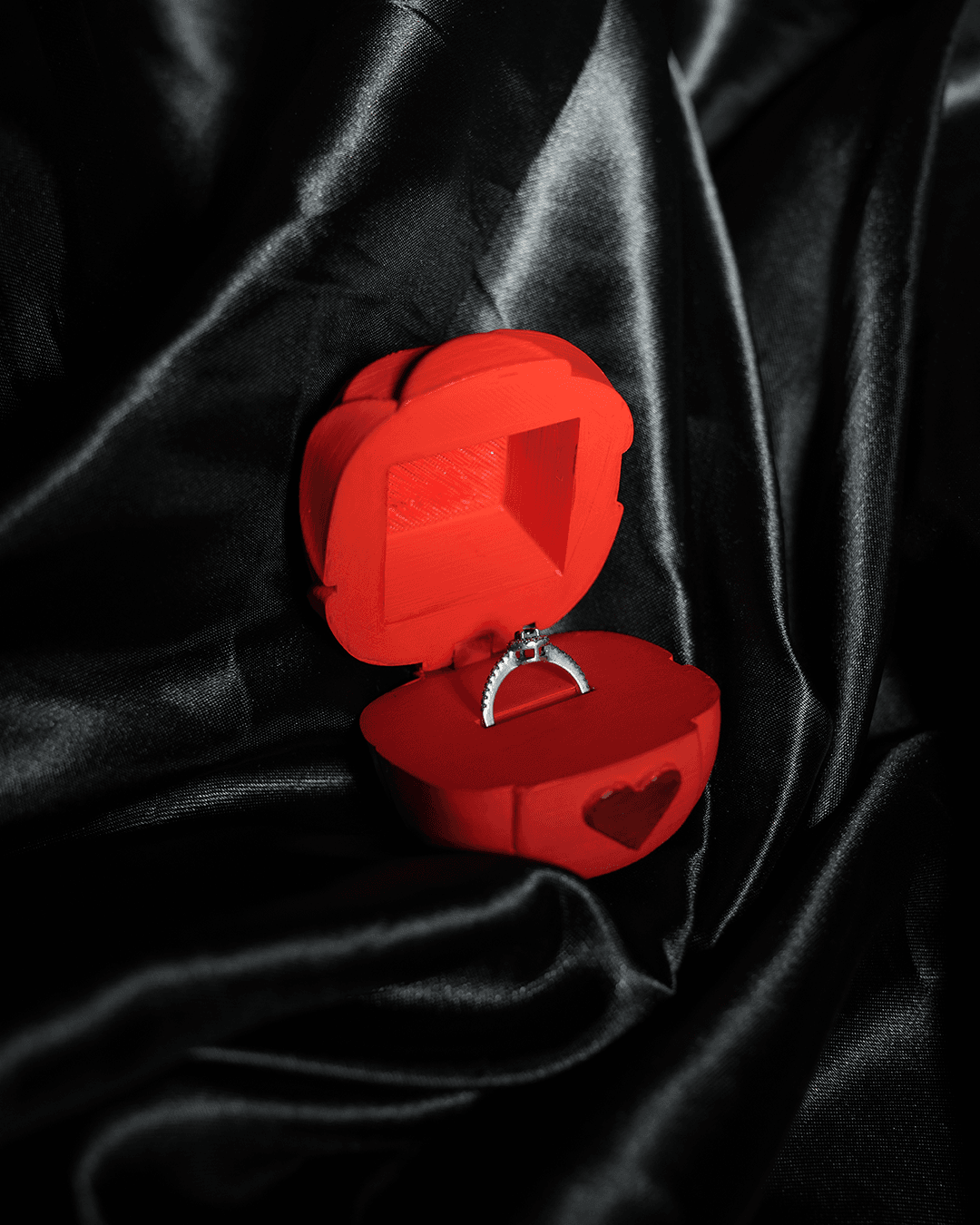 Boîte d'emballage de luxe personnalisée pour bague de fiançailles bleue - Chine Bague de fiançailles case et l'anneau de luxe Case prix